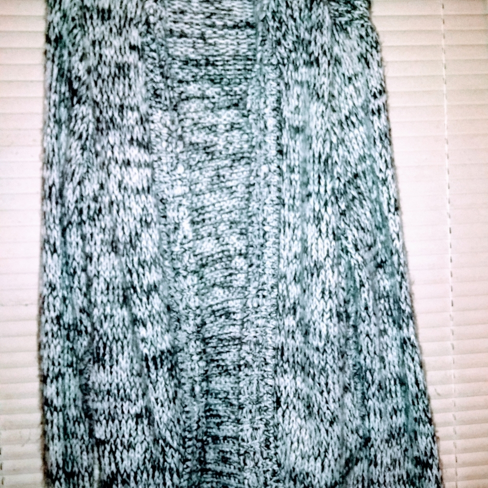 Women's Cardigan sweater with hood.